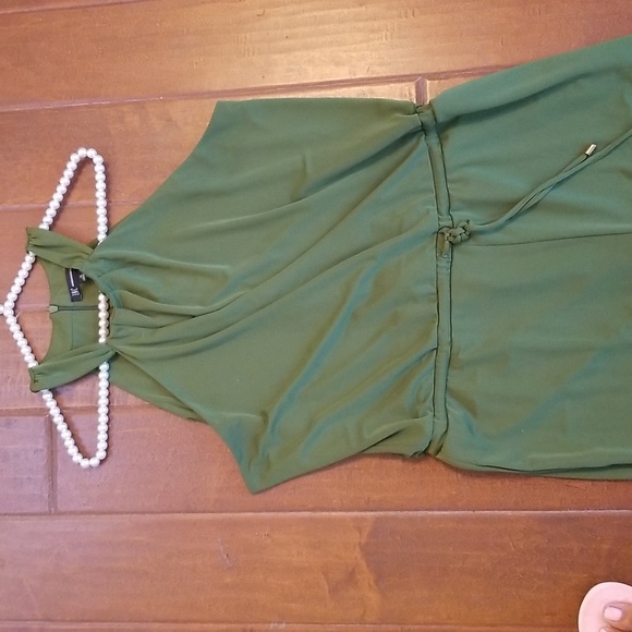 INC Womens Halter Style Green Jumpsuit - Picture 7 of 14